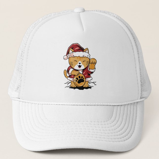Gorra De Camionero Lucky Meow (Anverso)