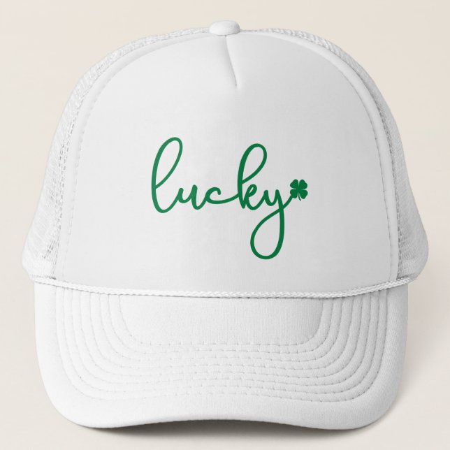 Gorra De Camionero Lucky Shamrock Luck Celebration St. Patrick's Day (Anverso)