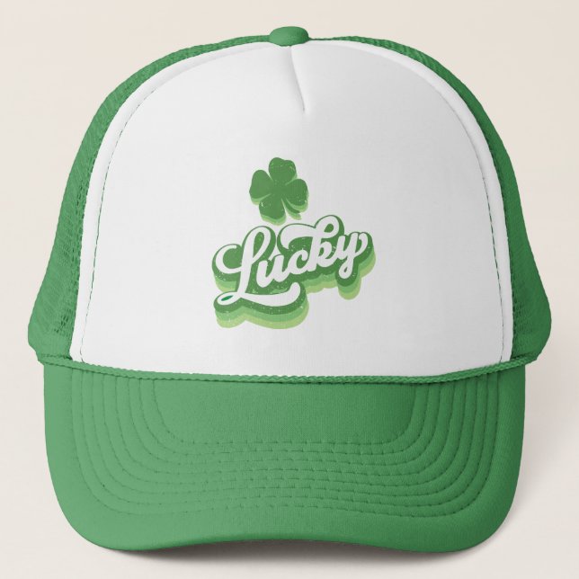 Gorra De Camionero Lucky Shamrock St Patrick's Day Irish (Anverso)