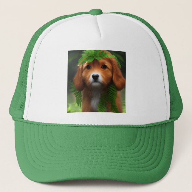 Gorra De Camionero Lucy El Labrador Puppy, (Anverso)