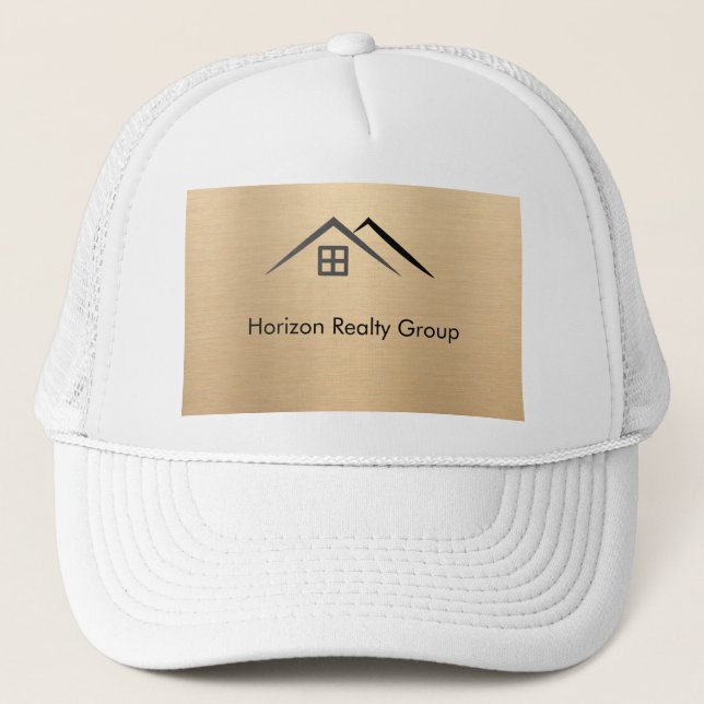 Gorra De Camionero Lujoso yacimiento de oro metálico (Anverso)