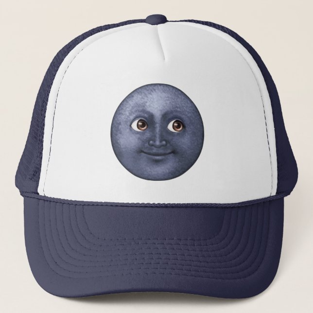 Gorra De Camionero Luna Azul Oscuro - Emoji (Anverso)