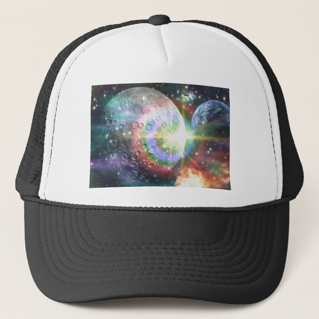 Gorra De Camionero luna de arco iris (Anverso)