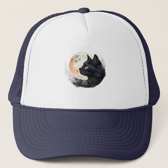 Gorra De Camionero Luna Roja con diseño artístico de camisetas para g (Anverso)
