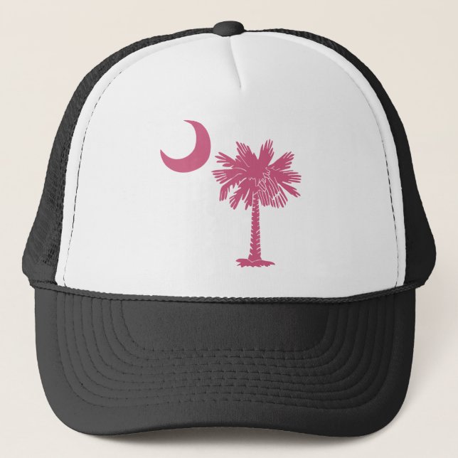 Gorra De Camionero Luna rosada del Palmetto (Anverso)
