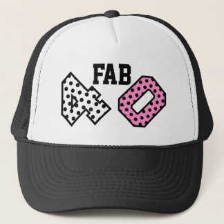 Gorra De Camionero LUNARES ROSADOS V10 del 40.o cumpleaños FABULOSO