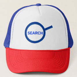 Gorra De Camionero Lupa de búsqueda azul