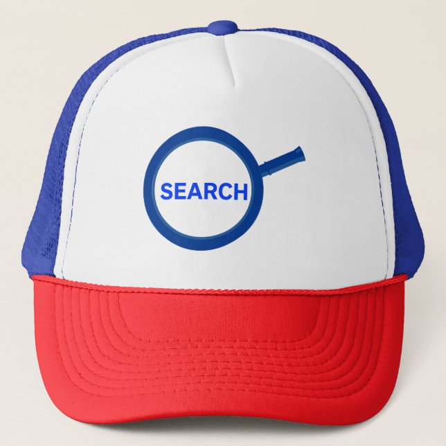 Gorra De Camionero Lupa de búsqueda azul (Anverso)