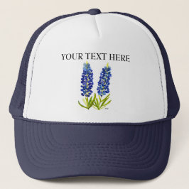 Gorra De Camionero Lupino Flores de Texas Acuarela