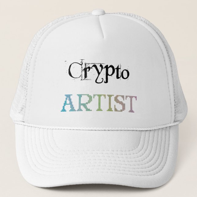 Gorra De Camionero Luz de artista criptográfico (Anverso)