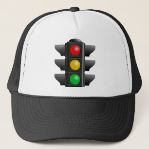 GORRA DE CAMIONERO LUZ DE TRÁFICO DIRECCIÓN DE RÓTULOS VERDES ROJOS A
