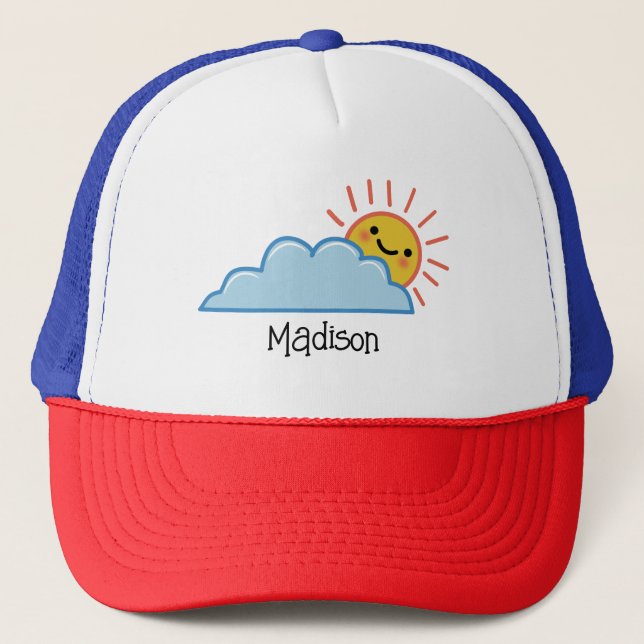 Gorra De Camionero Luz Solar Y Nubes Personalizadas (Anverso)
