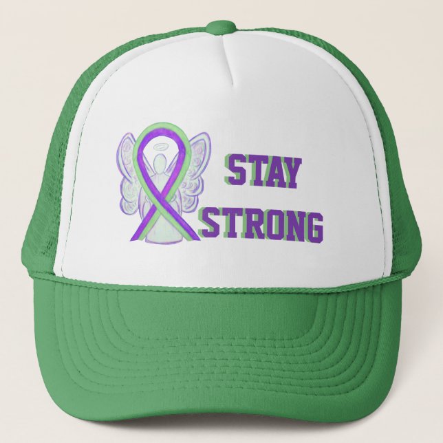 Gorra De Camionero Lyme Disease, Pain, Lupus Awareness Ribbon Hat (Anverso)