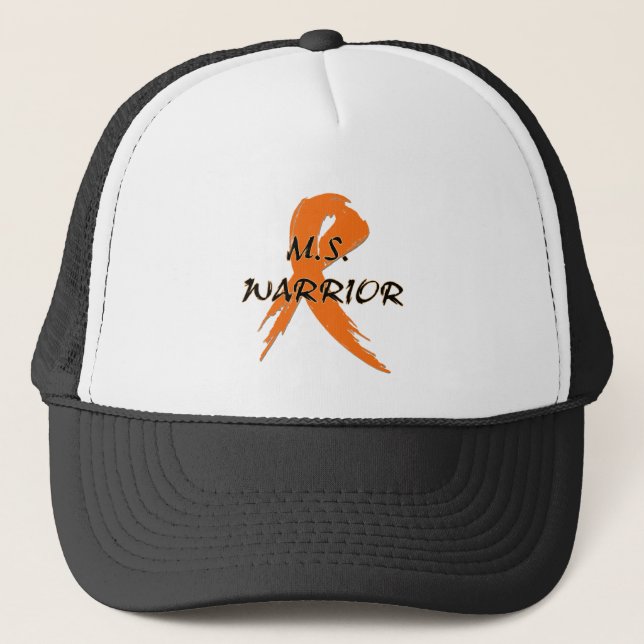 Gorra De Camionero  M.S. Palabras guerreras con cinta naranja (Anverso)