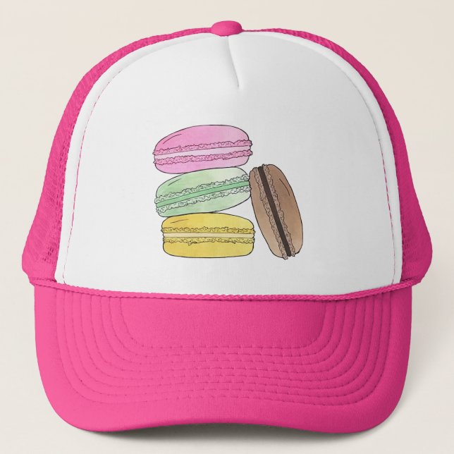 Gorra De Camionero Macaron French Pastry Cookies Macarons Patisserie (Anverso)