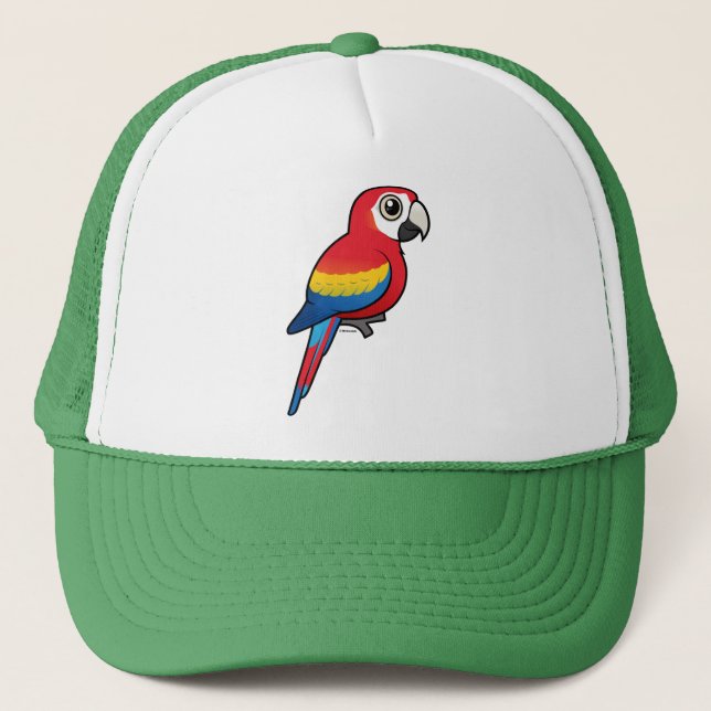Gorra De Camionero Macaw del escarlata (Anverso)