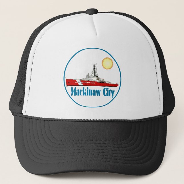 Gorra De Camionero Mackinaw City Michigan (Anverso)