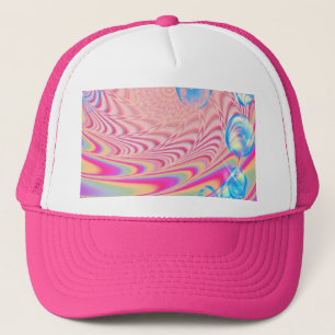 Gorra De Camionero MACRAME'- Colorida imagen abstracta de arte fracta