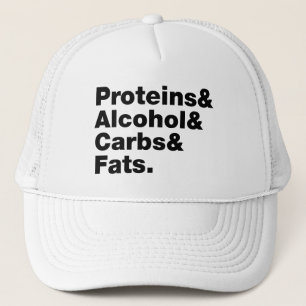 Gorra De Camionero Macronutrientes. Proteínas, alcohol, carbohidratos