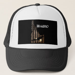 GORRA DE CAMIONERO MADERA BALD EAGLE BURNT - IDAHO PATRIOT BLK