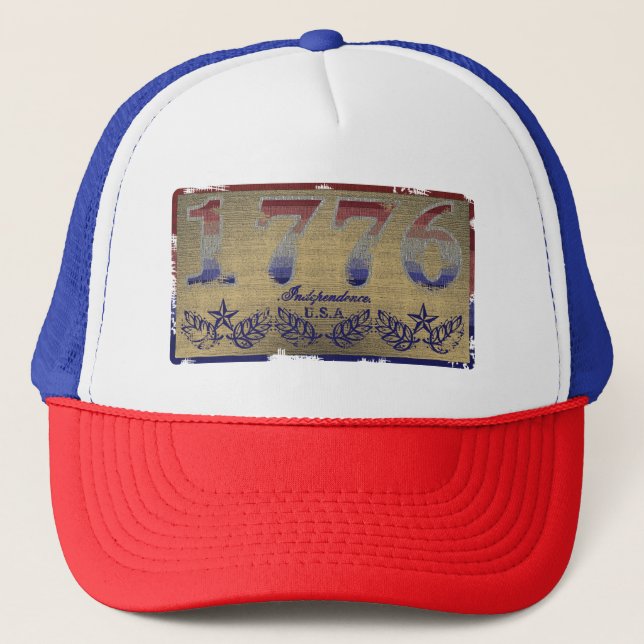 Gorra De Camionero Madera de la Independencia de 1776 (Anverso)