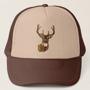 Gorra De Camionero Madera: Deer de cola blanca
