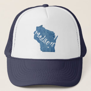 Gorra De Camionero Madison, Grano de Madera Wisconsin
