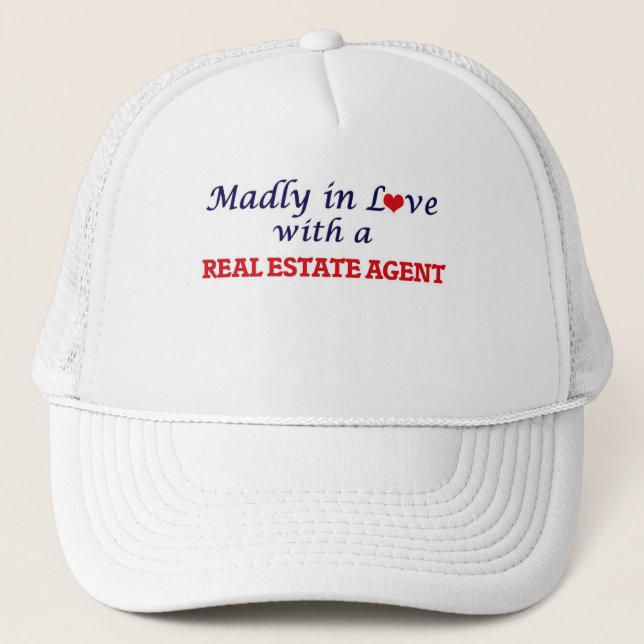 Gorra De Camionero Madly enamorada de un agente inmobiliario (Anverso)