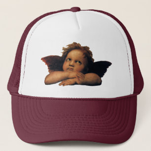 Gorra De Camionero Madonna Sixtina, detalle de ángeles por Rafael San