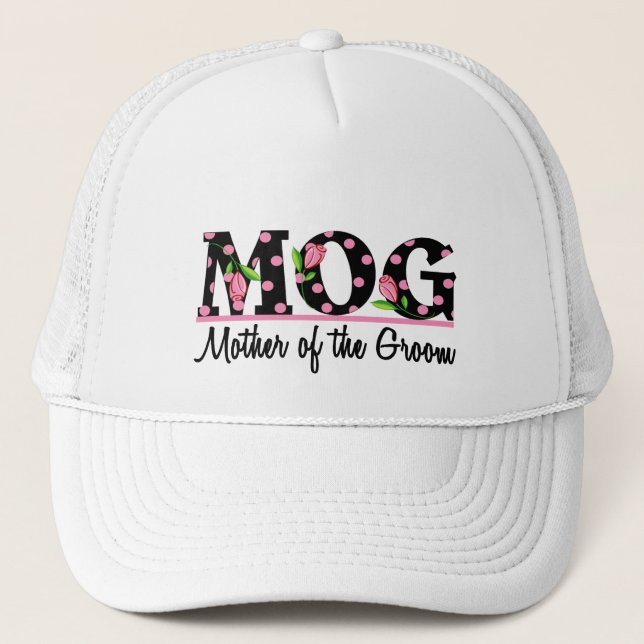Gorra De Camionero Madre de las letras del tulipán del novio (MOG) (Anverso)