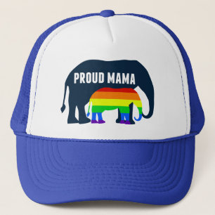 Gorra De Camionero Madre del orgullo gay: Mamá orgullosa elefante arc