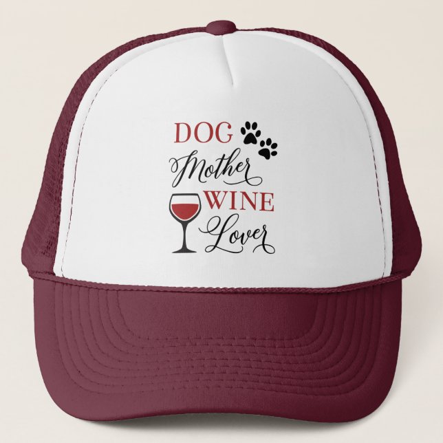 Gorra De Camionero Madre del perro Mascota amante de los vinos madre  (Anverso)