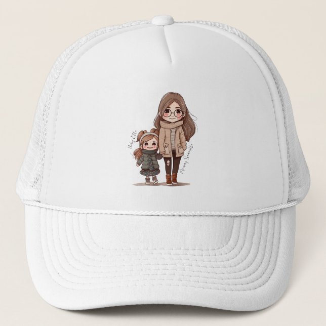 Gorra De Camionero Madre e hija encantadas y personalizadas (Anverso)