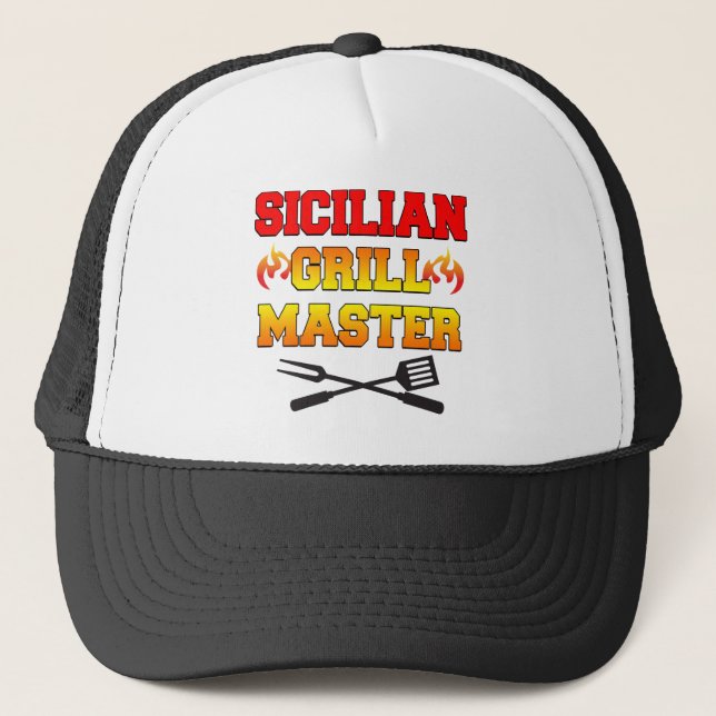 Gorra De Camionero Maestro de Grill Siciliano (Anverso)