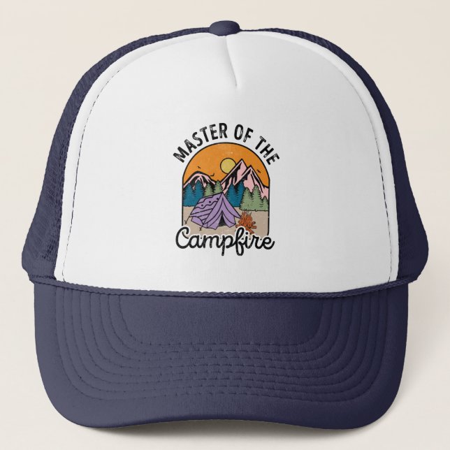 Gorra De Camionero Maestro De La Vintage De Camping Graciosa De Campf (Anverso)