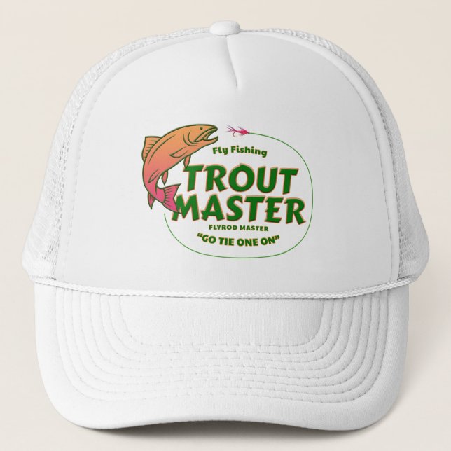 Gorra De Camionero Maestro de trucha pesquera (Anverso)