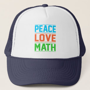 Gorra De Camionero Maestros de matemáticas de Peace Love Math