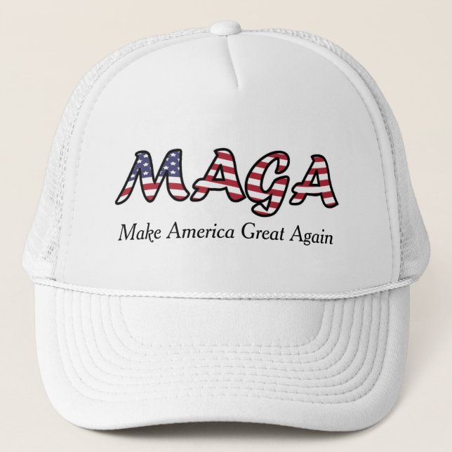 Gorra De Camionero MAGA hacen América la gran otra vez bandera de los (Anverso)