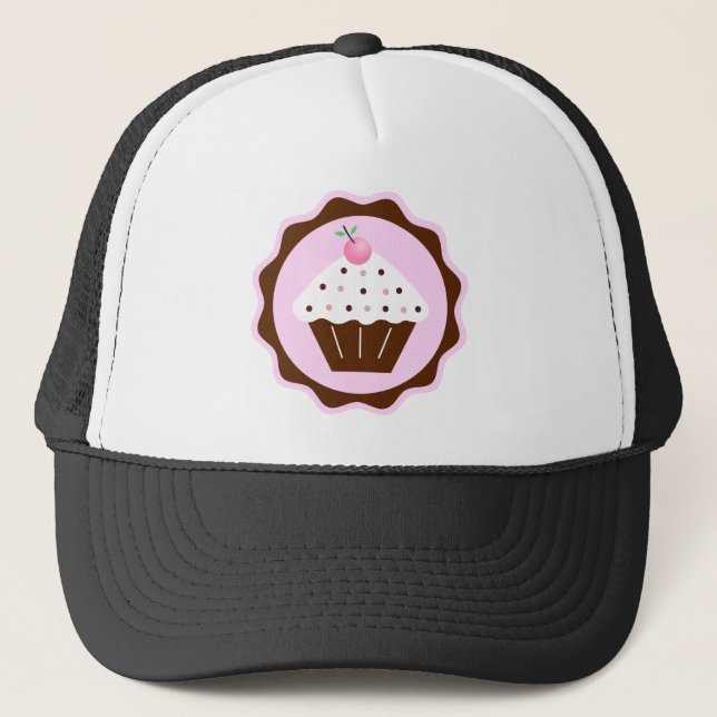 GORRA DE CAMIONERO MAGDALENA BROWN Y ROSA (Anverso)