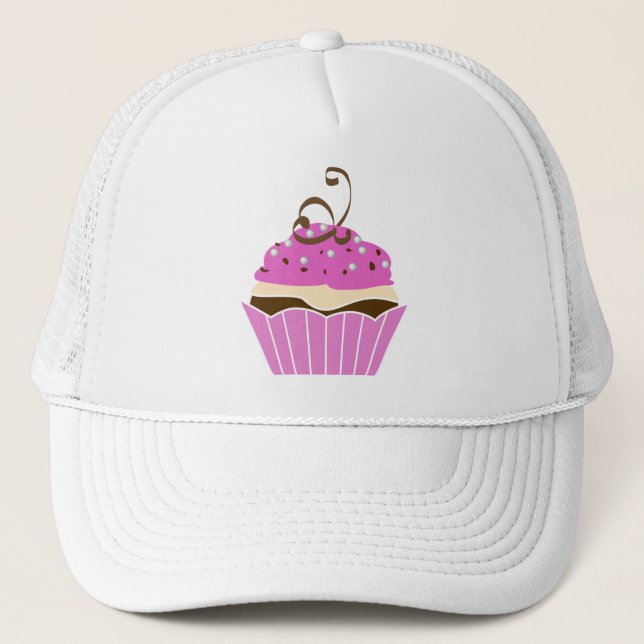 Gorra De Camionero Magdalena de la fresa y del chocolate (Anverso)