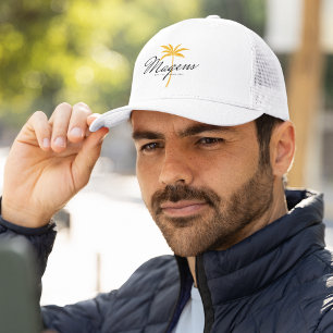 Gorra De Camionero Magens Bay St Thomas Árbol de palmas mínimo USVI