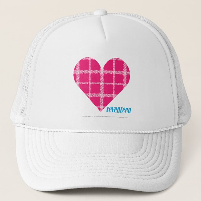 Gorra De Camionero Magenta 2 de la tela escocesa (Anverso)