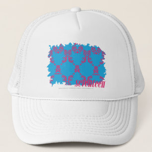 Gorra De Camionero Magenta-Aguamarina 4 del damasco