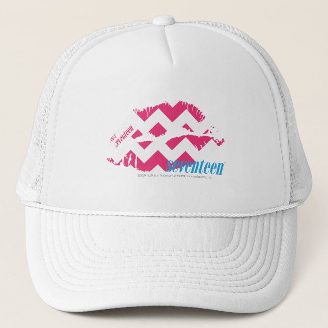 Gorra De Camionero Magenta del zigzag (Anverso)