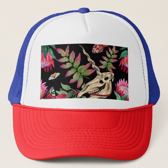 Gorra De Camionero Magical Forest Unicorn Dark Pattern. (Anverso)