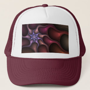 Gorra De Camionero Mágico Brillante Abstracto Estriado Colorido Fract
