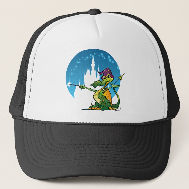 Gorra De Camionero Mago del dragón del dibujo animado (Anverso)