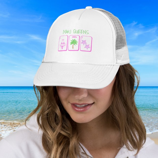 Gorra De Camionero MAHJ Queens Playa Mahjong (Subido por el creador)