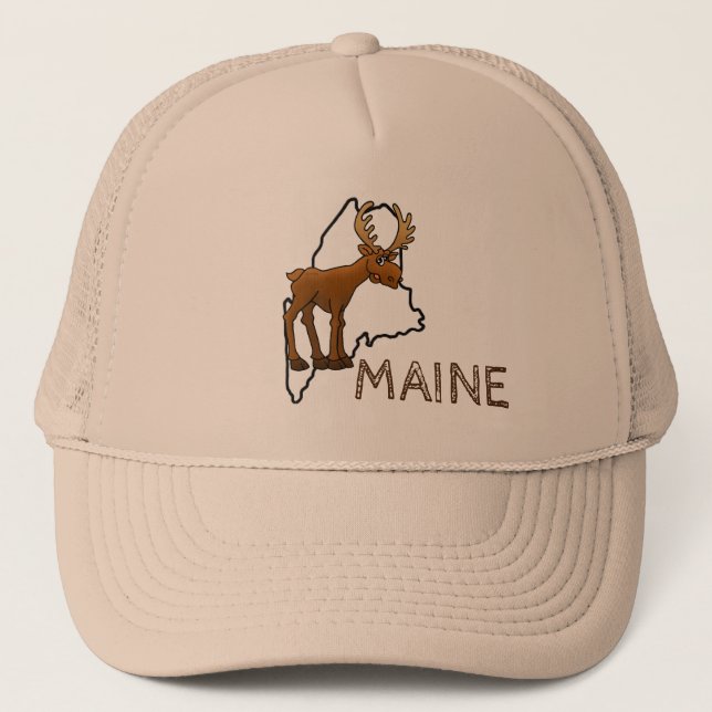 Gorra De Camionero Maine y Moose (Anverso)