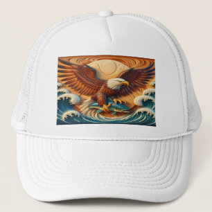Gorra De Camionero Majestic Eagle Clutching a Fish 36x24